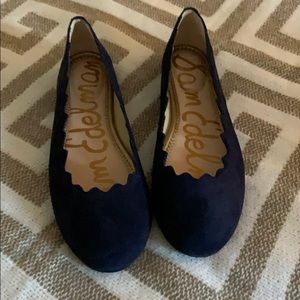Sam Edelman Francis navy suede ballet flats